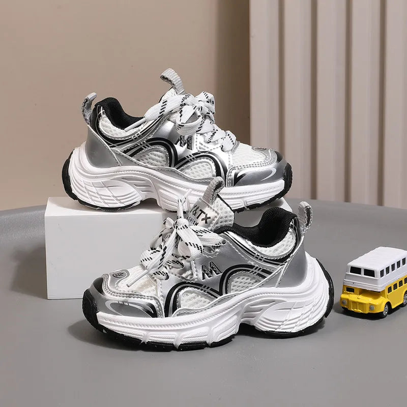 New Spring Children Shoes Mesh Breathable Toddler Girls Sport Shoes Outdoor Tennis Soft Sole None-slip Fashion Boys Sneakers