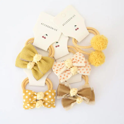 Baby Hair Band Girls Ties Bows Elastic Rubber Band Scrunchies Elastique Cheveux Fille Haar Kids Hair Accessories For Children