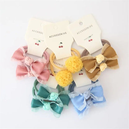 Baby Hair Band Girls Ties Bows Elastic Rubber Band Scrunchies Elastique Cheveux Fille Haar Kids Hair Accessories For Children