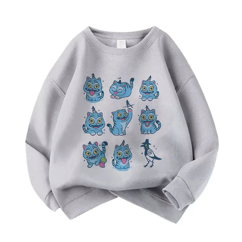 Casual Unisex  Boys Girls Movie Fans Gift Hoodie Manga Kids Huntrix Kpop Demon Hunters Children's Sweatshirt Cute Tiger Hoody