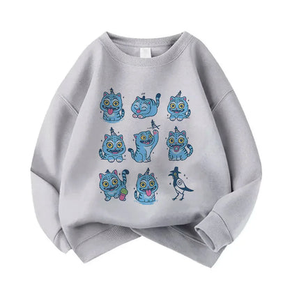 Casual Unisex  Boys Girls Movie Fans Gift Hoodie Manga Kids Huntrix Kpop Demon Hunters Children's Sweatshirt Cute Tiger Hoody