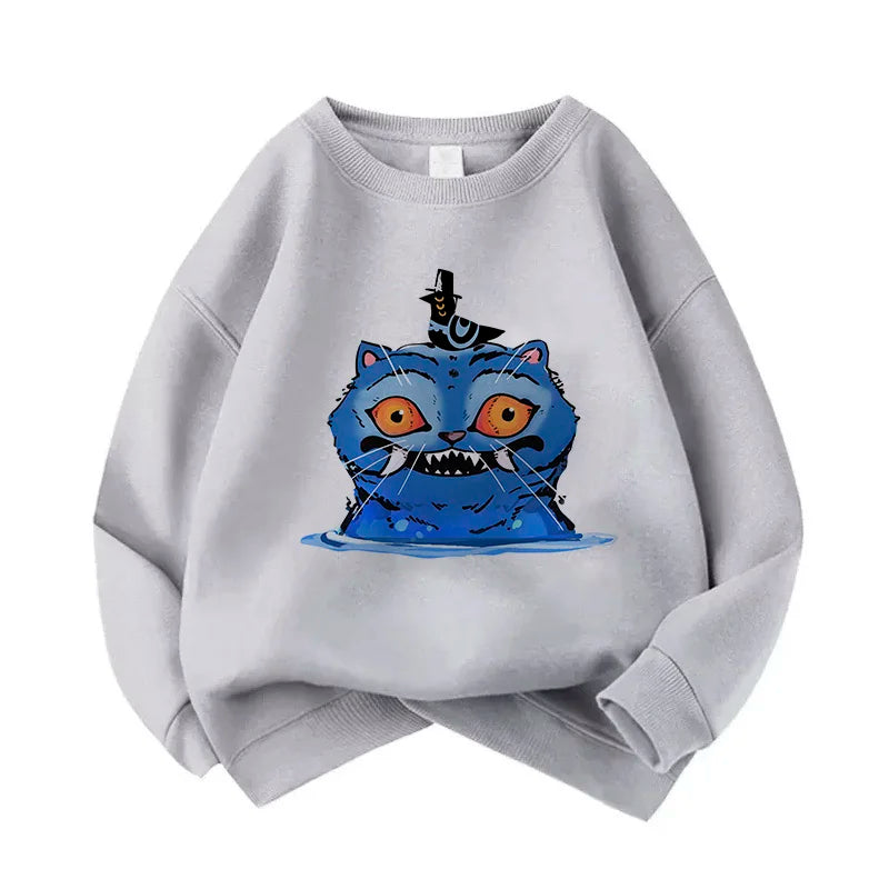Casual Unisex  Boys Girls Movie Fans Gift Hoodie Manga Kids Huntrix Kpop Demon Hunters Children's Sweatshirt Cute Tiger Hoody