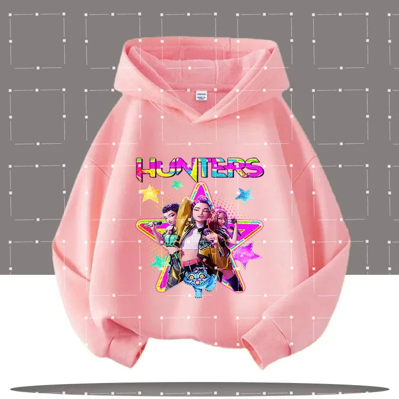 2025 KPop Demon Hunters Hoodie Fashion Rumi Sweatshirt Pullover Cute Long Sleeve Autumn Boys Girls Cartoon Y2K Hoody Sportswear