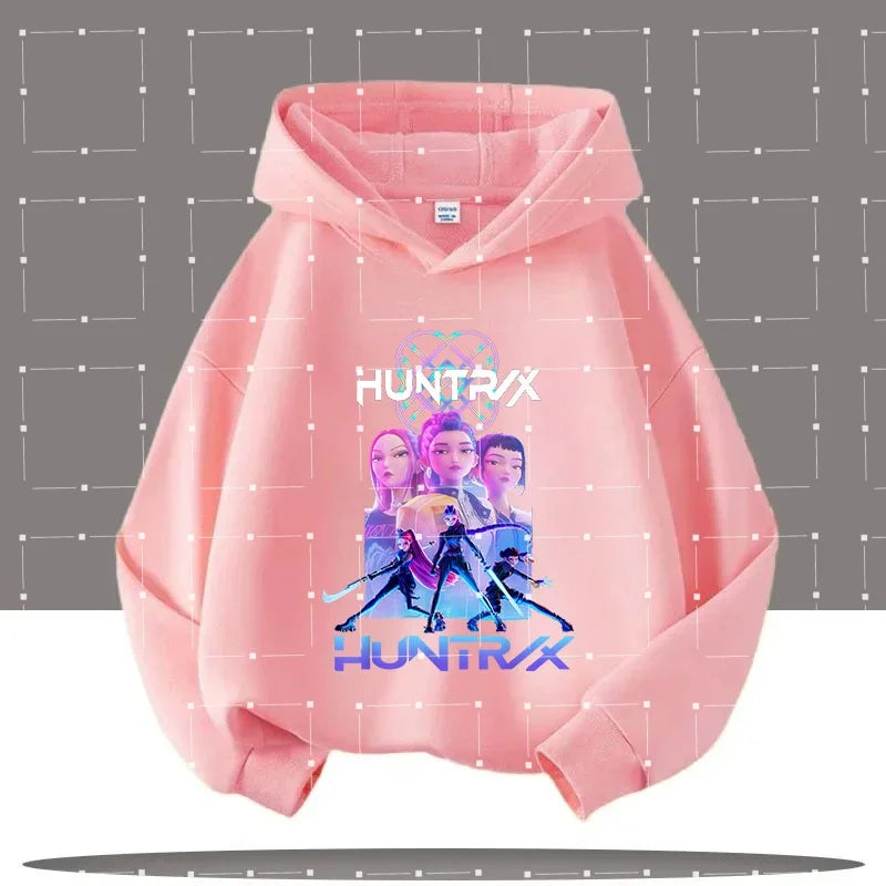 2025 KPop Demon Hunters Hoodie Fashion Rumi Sweatshirt Pullover Cute Long Sleeve Autumn Boys Girls Cartoon Y2K Hoody Sportswear