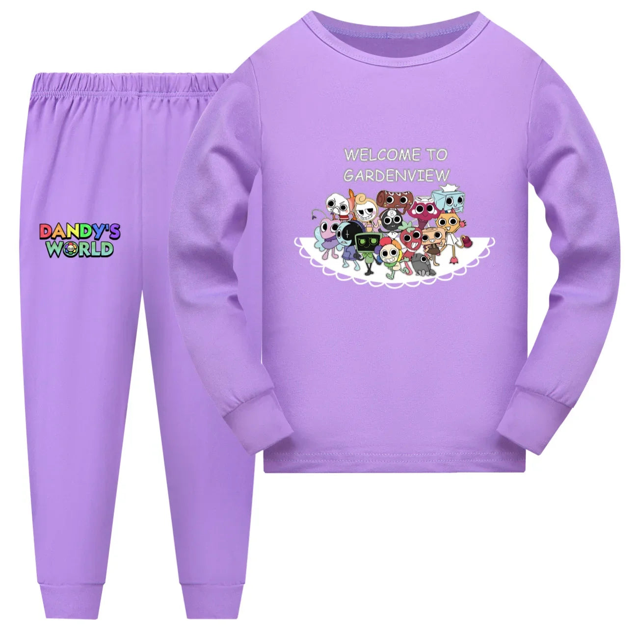 Newest Dandys World Pajamas Kids Cartoon Sleepwear Boys Daily Casual Pajamas Set Baby Girls Short Sleeve T-Shirt+Short 2pcs Sets