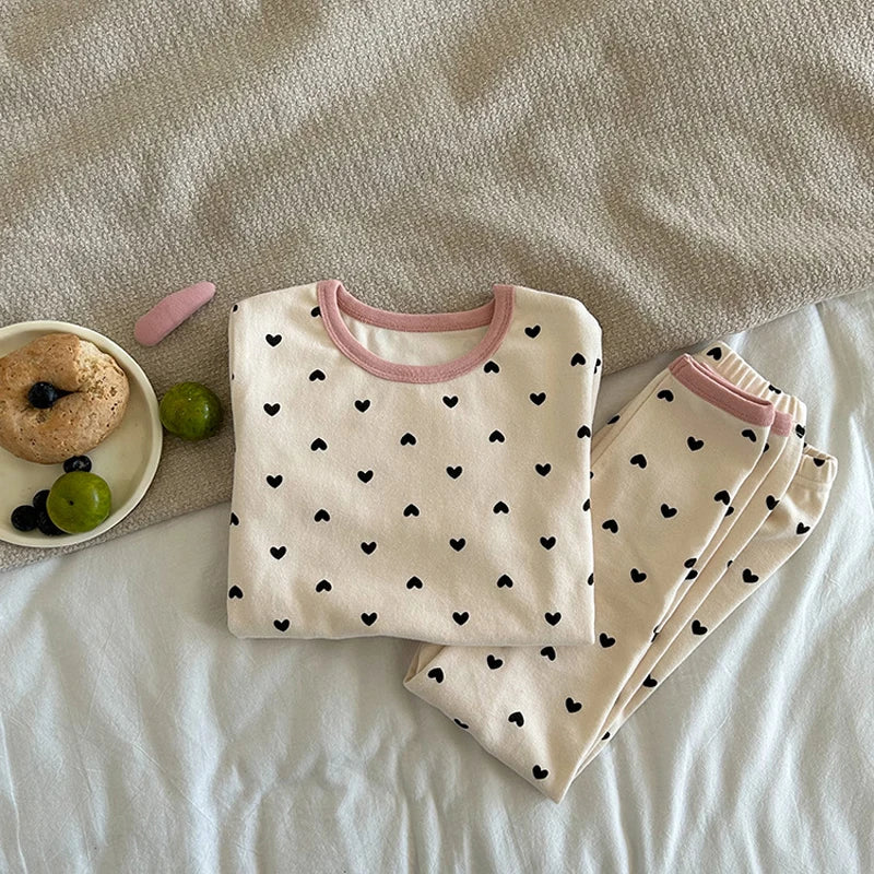 Winter Children's Pajamas Home Clothes Boys And Girls' Baby Warm Autumn Clothes Suit Long Sleeves+ Pants Baby Kids Underwear Set