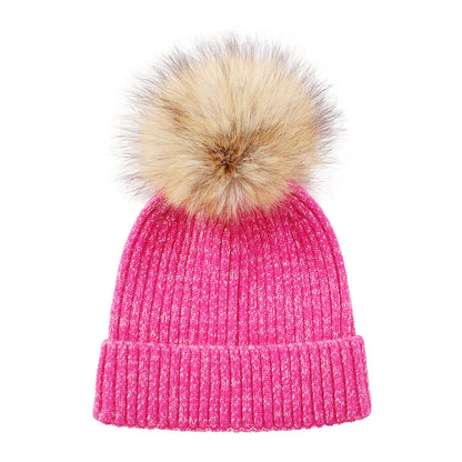 Personalized Name Big Pompom Winter Baby Hats Cute Beanies Caps Knitted Headwraps Warm Kids Crochet Infant Kids Headwear