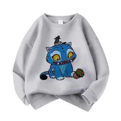 Casual Unisex  Boys Girls Movie Fans Gift Hoodie Manga Kids Huntrix Kpop Demon Hunters Children's Sweatshirt Cute Tiger Hoody