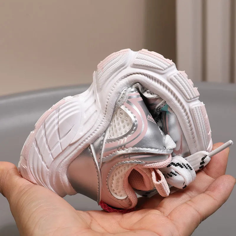 New Spring Children Shoes Mesh Breathable Toddler Girls Sport Shoes Outdoor Tennis Soft Sole None-slip Fashion Boys Sneakers