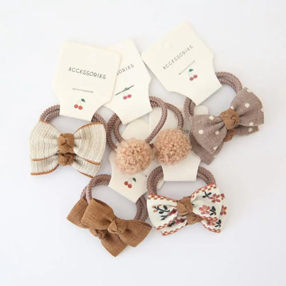 Baby Hair Band Girls Ties Bows Elastic Rubber Band Scrunchies Elastique Cheveux Fille Haar Kids Hair Accessories For Children