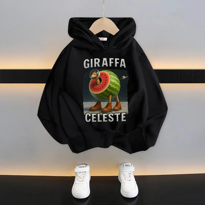 Italian Brainrot Tralalero Tralala Cartoon Fun Kid Hooded Sweatshirt Boys Girls Autumn Winter Fashion Warm Long Sleeve Hoodies