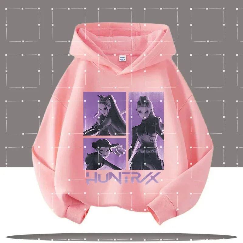 2025 KPop Demon Hunters Hoodie Fashion Rumi Sweatshirt Pullover Cute Long Sleeve Autumn Boys Girls Cartoon Y2K Hoody Sportswear