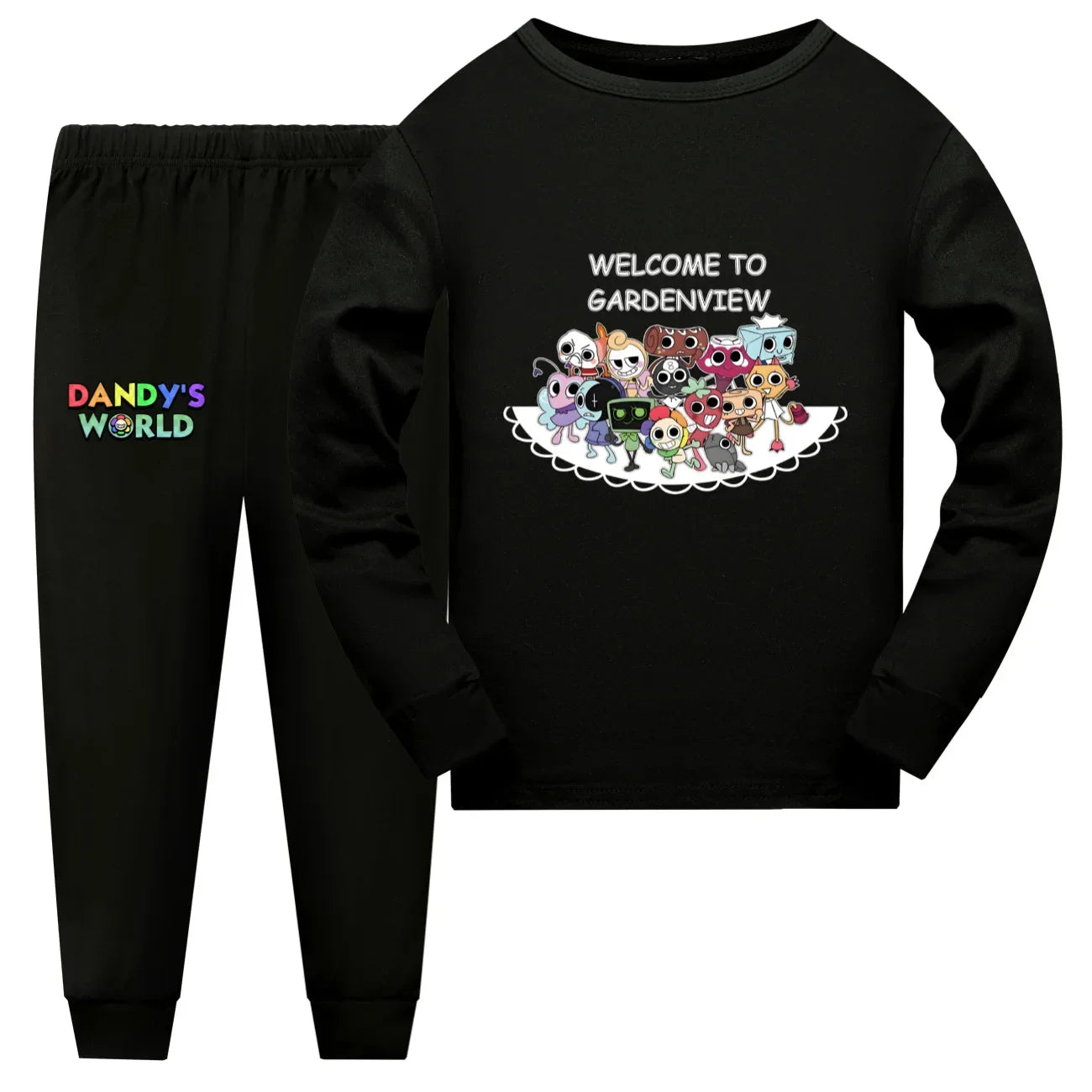 Newest Dandys World Pajamas Kids Cartoon Sleepwear Boys Daily Casual Pajamas Set Baby Girls Short Sleeve T-Shirt+Short 2pcs Sets