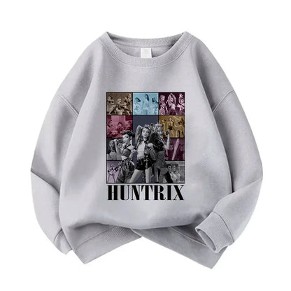 Casual Unisex  Boys Girls Movie Fans Gift Hoodie Manga Kids Huntrix Kpop Demon Hunters Children's Sweatshirt Cute Tiger Hoody
