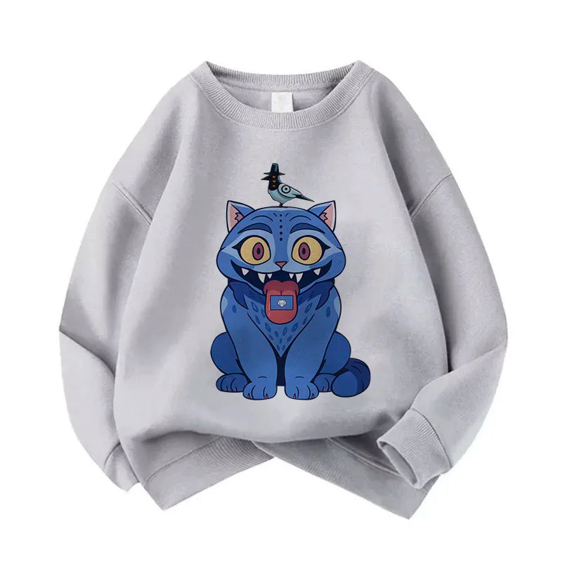 Casual Unisex  Boys Girls Movie Fans Gift Hoodie Manga Kids Huntrix Kpop Demon Hunters Children's Sweatshirt Cute Tiger Hoody