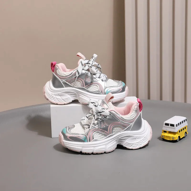 New Spring Children Shoes Mesh Breathable Toddler Girls Sport Shoes Outdoor Tennis Soft Sole None-slip Fashion Boys Sneakers