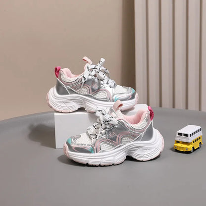 New Spring Children Shoes Mesh Breathable Toddler Girls Sport Shoes Outdoor Tennis Soft Sole None-slip Fashion Boys Sneakers