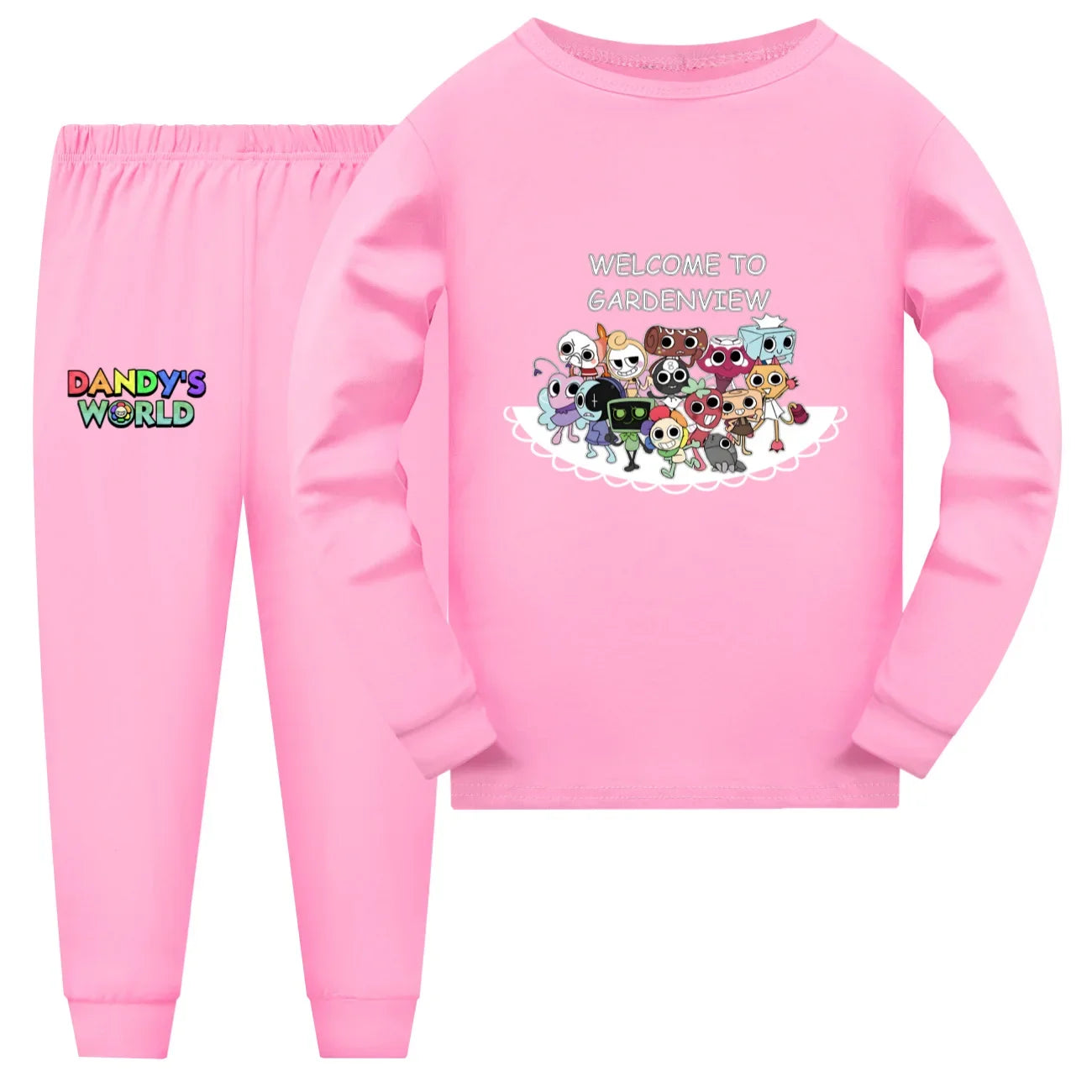 Newest Dandys World Pajamas Kids Cartoon Sleepwear Boys Daily Casual Pajamas Set Baby Girls Short Sleeve T-Shirt+Short 2pcs Sets