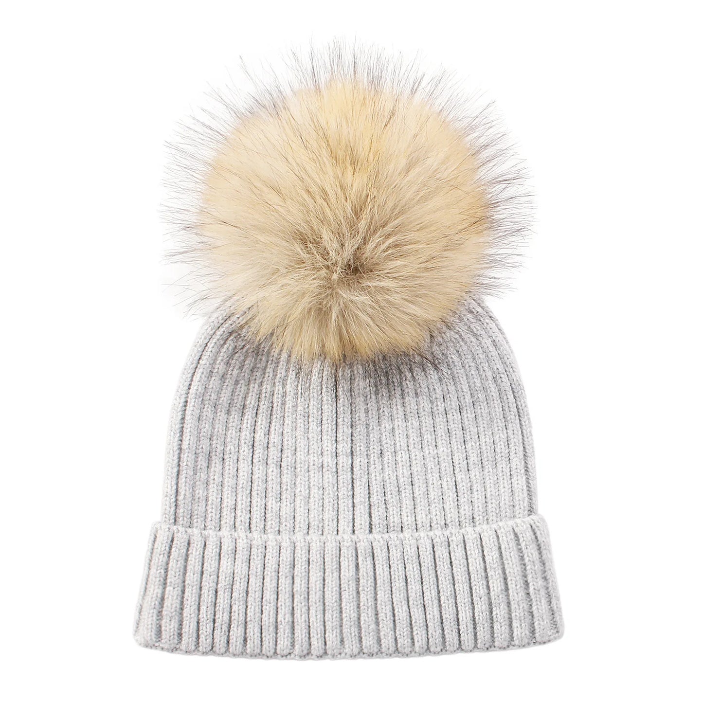 Personalized Name Big Pompom Winter Baby Hats Cute Beanies Caps Knitted Headwraps Warm Kids Crochet Infant Kids Headwear