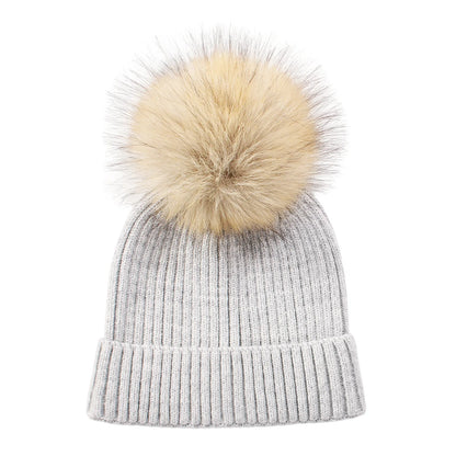 Personalized Name Big Pompom Winter Baby Hats Cute Beanies Caps Knitted Headwraps Warm Kids Crochet Infant Kids Headwear