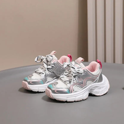 New Spring Children Shoes Mesh Breathable Toddler Girls Sport Shoes Outdoor Tennis Soft Sole None-slip Fashion Boys Sneakers