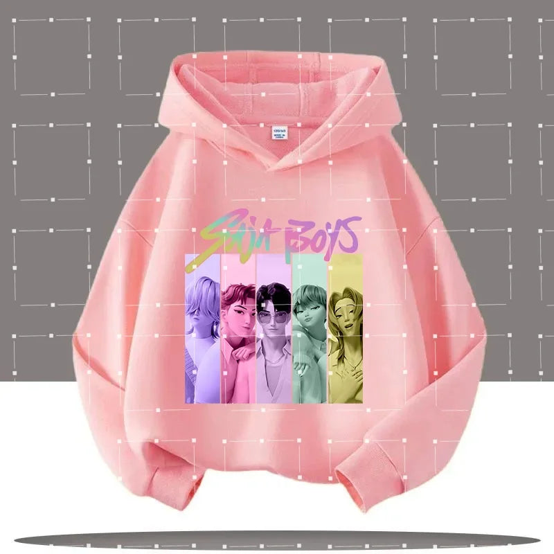 2025 KPop Demon Hunters Hoodie Fashion Rumi Sweatshirt Pullover Cute Long Sleeve Autumn Boys Girls Cartoon Y2K Hoody Sportswear